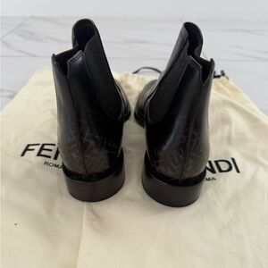 Fendi Glossy Black Leather Boots
